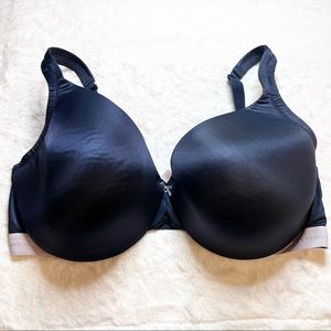 Cacique Navy Blue Lightly Lined Full Coverage Bra Size 42DDD